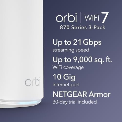 Orbi 870 Series Mesh WiFi 7 Tri-Band System by NETGEAR